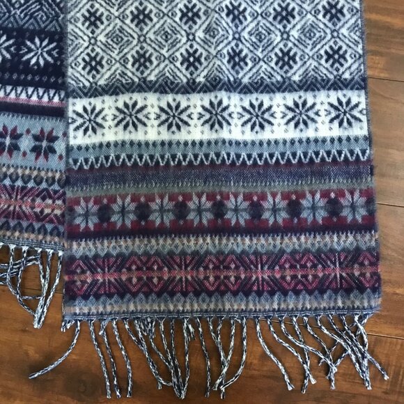Better‎ Than Cashmere Women's Fair Isle Print Multicolor Winter Scarf Soft Cozy - Picture 3 of 6